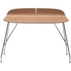 Kartell Earl Of Wood Schreibtisch, Hell Buche / Chrom