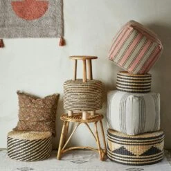 Madam Stoltz Puffe Seegras, 3 Teile -Möbelgeschäft madam stoltz puffe seegras 3 teile 1