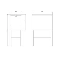 Falsterbo Bedside Table Low, White Lacquer 9 Falsterbo Bedside Table Low, White Lacquer -Möbelgeschäft mavis falsterbo bedside table low 1