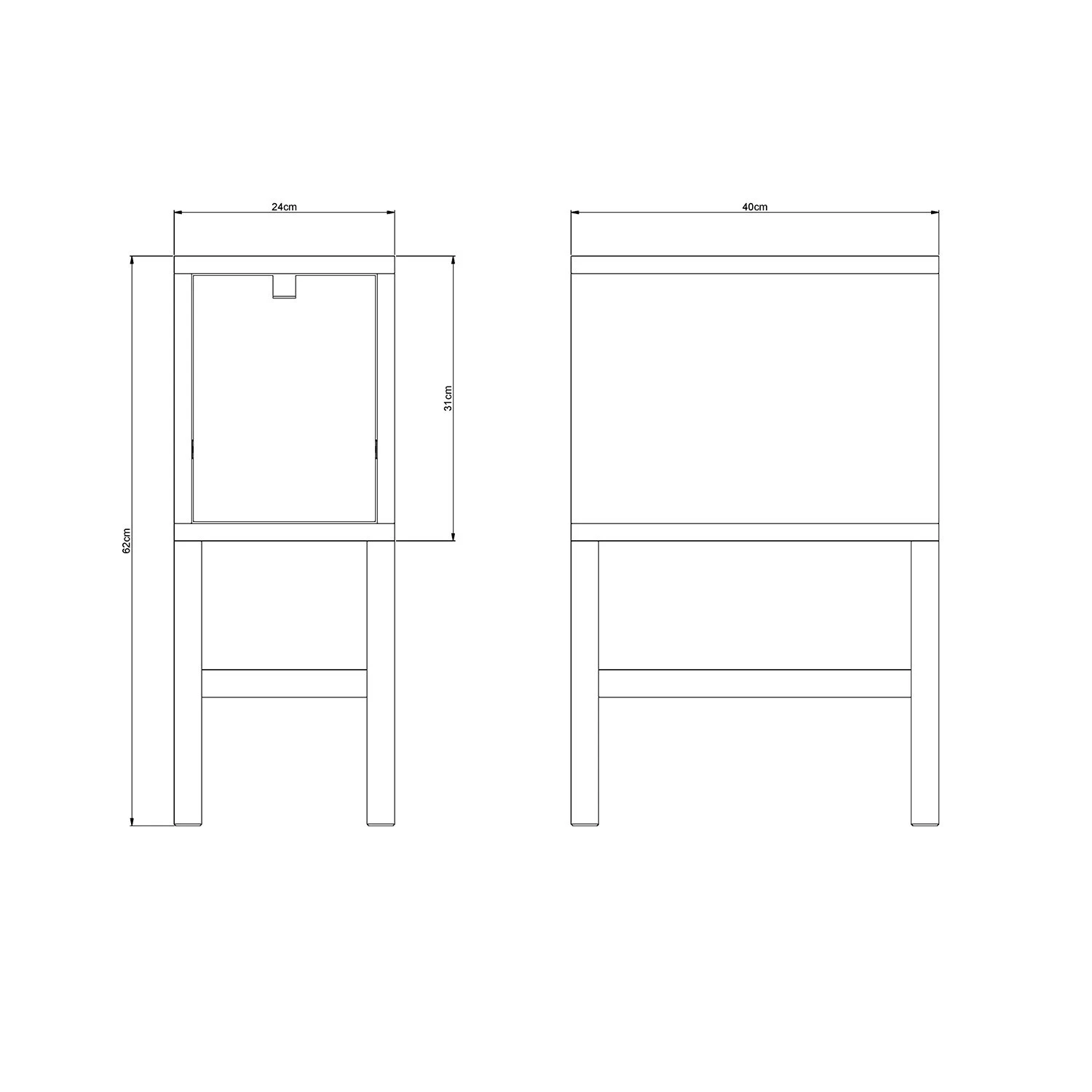 Falsterbo Bedside Table Low, White Lacquer 6 Falsterbo Bedside Table Low, White Lacquer – Bild 4