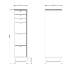 Falsterbo Chest Of Drawers, 6 Drawers, White Lacquer 11 Falsterbo Chest Of Drawers, 6 Drawers, White Lacquer -Möbelgeschäft mavis falsterbo chest of drawers 6 drawers white lacquer 3