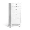 Falsterbo Chest Of Drawers Small, 5 Drawers, White Lacquer -Möbelgeschäft mavis falsterbo chest of drawers small 5 drawers white lacquer 0