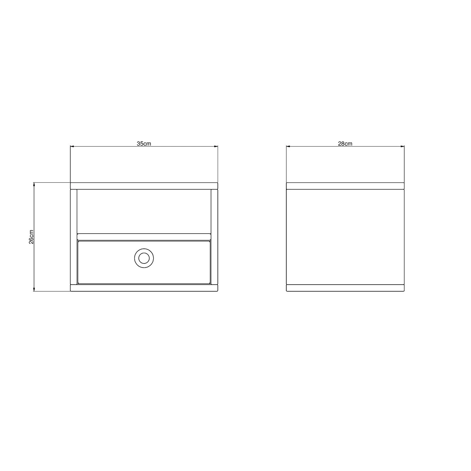 Höllviken Bedside Table Wall Mounted, Light Grey 5 Höllviken Bedside Table Wall Mounted, Light Grey – Bild 3