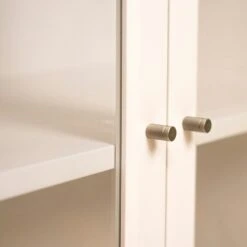 Volt Schränkchen Glastür Weiß, 75x32x130 Cm -Möbelgeschäft mavis volt glasvitrine weier lack 6