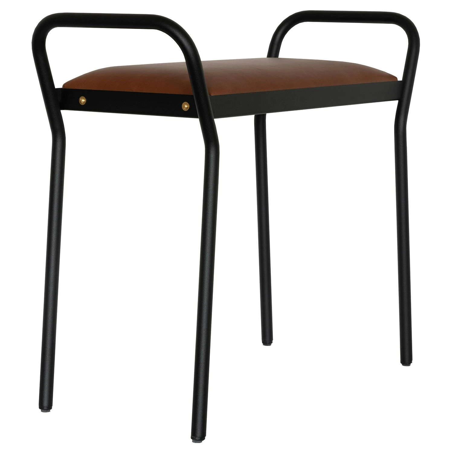 Maze Anyone Hocker, Schwarz/Vintage Cognac 4 Maze Anyone Hocker, Schwarz/Vintage Cognac – Bild 2