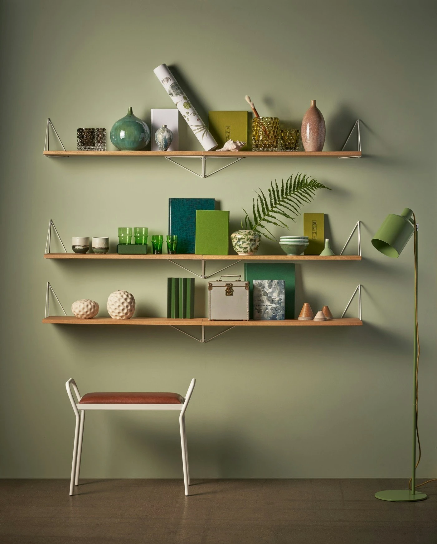 Maze Anyone Hocker, Weiß/Vintage Cognac 8 Maze Anyone Hocker, Weiß/Vintage Cognac – Bild 6