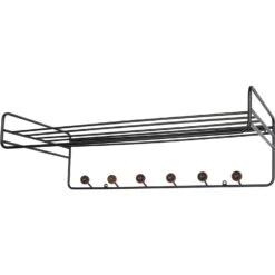 Maze Bill Hutablage 71 Cm, Schwarz / Walnut