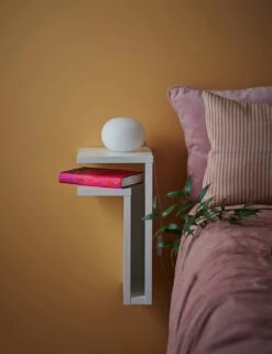 Maze F-Shelf Wandregal Links, Weiß -Möbelgeschäft maze f shelf regal links stehend 27