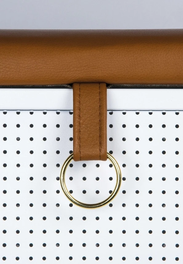 Maze Frank Aufbewahrungsbank, Weiß/Cognac 6 Maze Frank Aufbewahrungsbank, Weiß/Cognac – Bild 4