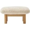 Menu Brasilia Ottoman Eiche Natur, Sheepskin Nature