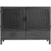 Muubs Dallas Schränkchen Metall 120x90 Cm, Schwarz -Möbelgeschäft muubs dallas cabinet metal black 0