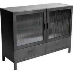 Muubs Dallas Schränkchen Metall 120x90 Cm, Schwarz 10 Muubs Dallas Schränkchen Metall 120x90 Cm, Schwarz -Möbelgeschäft muubs dallas cabinet metal black 1