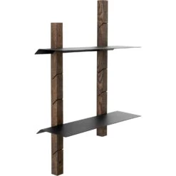 Muubs Oaks Bücherregal Dunkel Gebeizte Eiche, H90 Cm