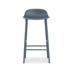Normann Copenhagen Form Barhocker 65cm, Blau/Stahl