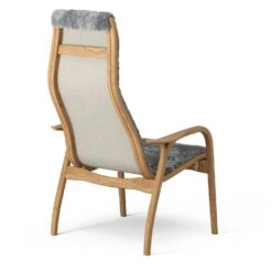 Swedese Lamino Set Schaffell/Eiche, Hellgrau -Möbelgeschäft swedese lamino set sessel hocker schaffell eiche 12