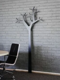 Swedese Tree Wall Coat Stand 194 Cm, Black -Möbelgeschäft swedese tree wall aufhanger 194cm weiss 1 1