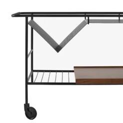 Möbelgeschäft -Möbelgeschäft tradition alima trolley nds1 matt black lacquered walnut 1