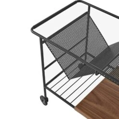 &Tradition Alima NDS1 Servierwagen, Walnussfarben / Schwarzmatt -Möbelgeschäft tradition alima trolley nds1 matt black lacquered walnut 2