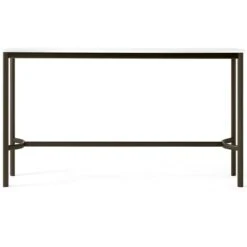 &Tradition Drip HW63 Bartisch 50x190x105 Cm, Altweiß Laminat / Bronzefarben -Möbelgeschäft tradition drip bar table black nano laminate black legs hw63 8