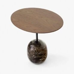 &Tradition Lato LN9 Tisch Oval, In Lackiertem Walnussholz / Emparador Marble -Möbelgeschäft tradition lato ln9 oval tisch 4