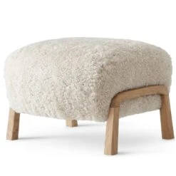 &Tradition Wulff ATD3 Pouf, Eiche/Sheepskin Moonlight