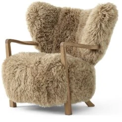 &Tradition Wulff ATD2 Loungesessel, Eiche / Sheepskin Honey