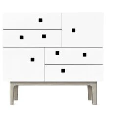 Peep B1 Kommode, Angel White / Weiße Eiche