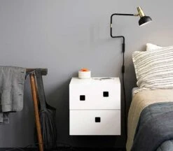 Peep S1 Nachttisch, Slate Grey/Schwarz -Möbelgeschäft zweed peep s1 nachttisch slate grey schwarz 2